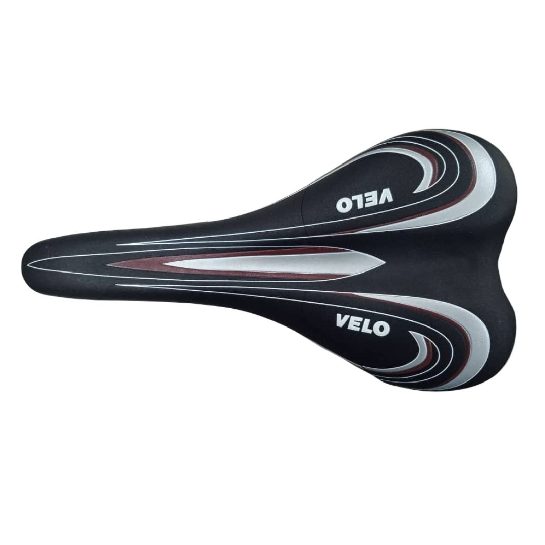 ASIENTO VELO NEGRO/ROJO/GRIS (CON DETALLES)